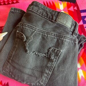 American Eagle Black Ripped Jeans